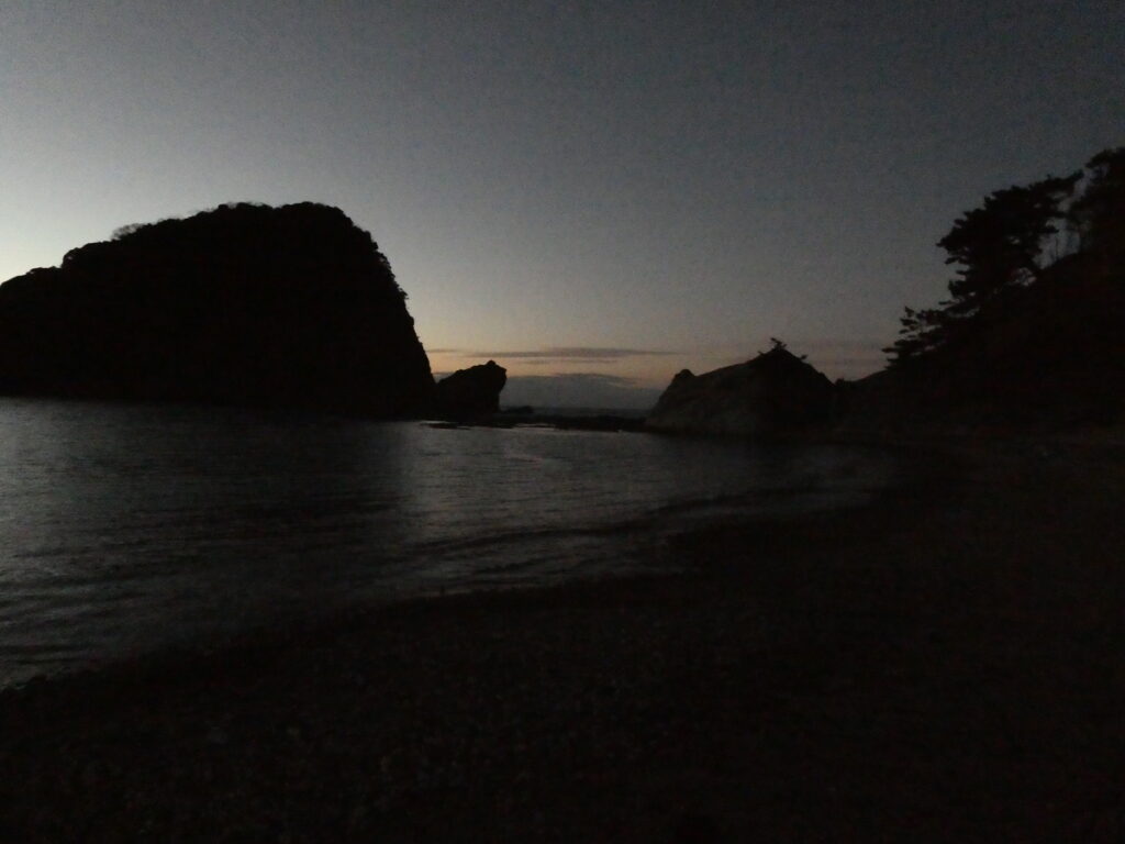 かえる島の手前で立ち止まる