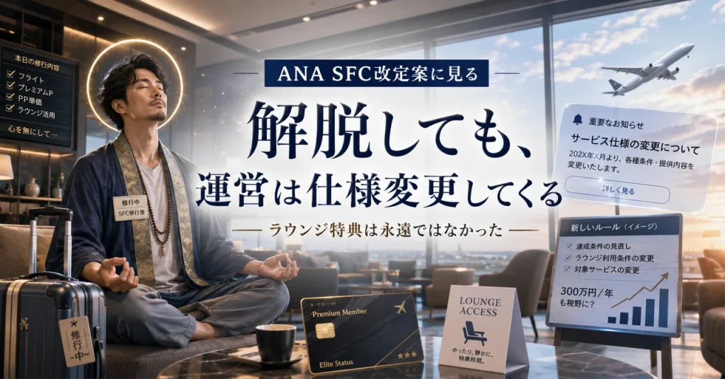 ANA SFC改定案に見る、解脱者にも仕様変更は降ってくる